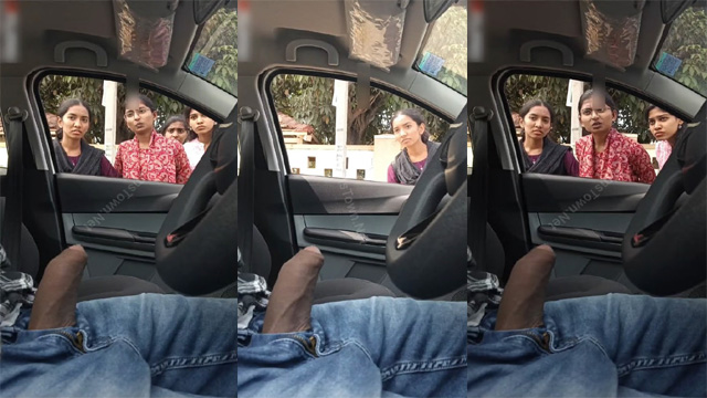 Daring Guy Flash Dick – Infront Of College Girls Inside Car