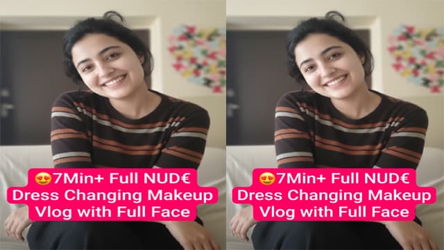 Desi GF Latest Viral Full Nude Dress Changing & Makeup Video
