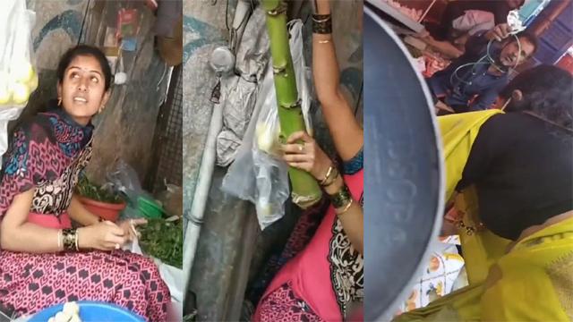 Desi Bhabhi’s On Market Down Blouse Secretly Captured